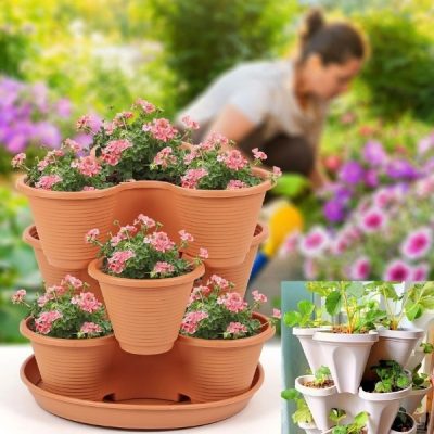 Vasi impilabili verticali per piante (Set da 3) | PLANTUP