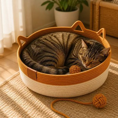 Cuccia intrecciata accogliente per animali domestici | INSTABASK